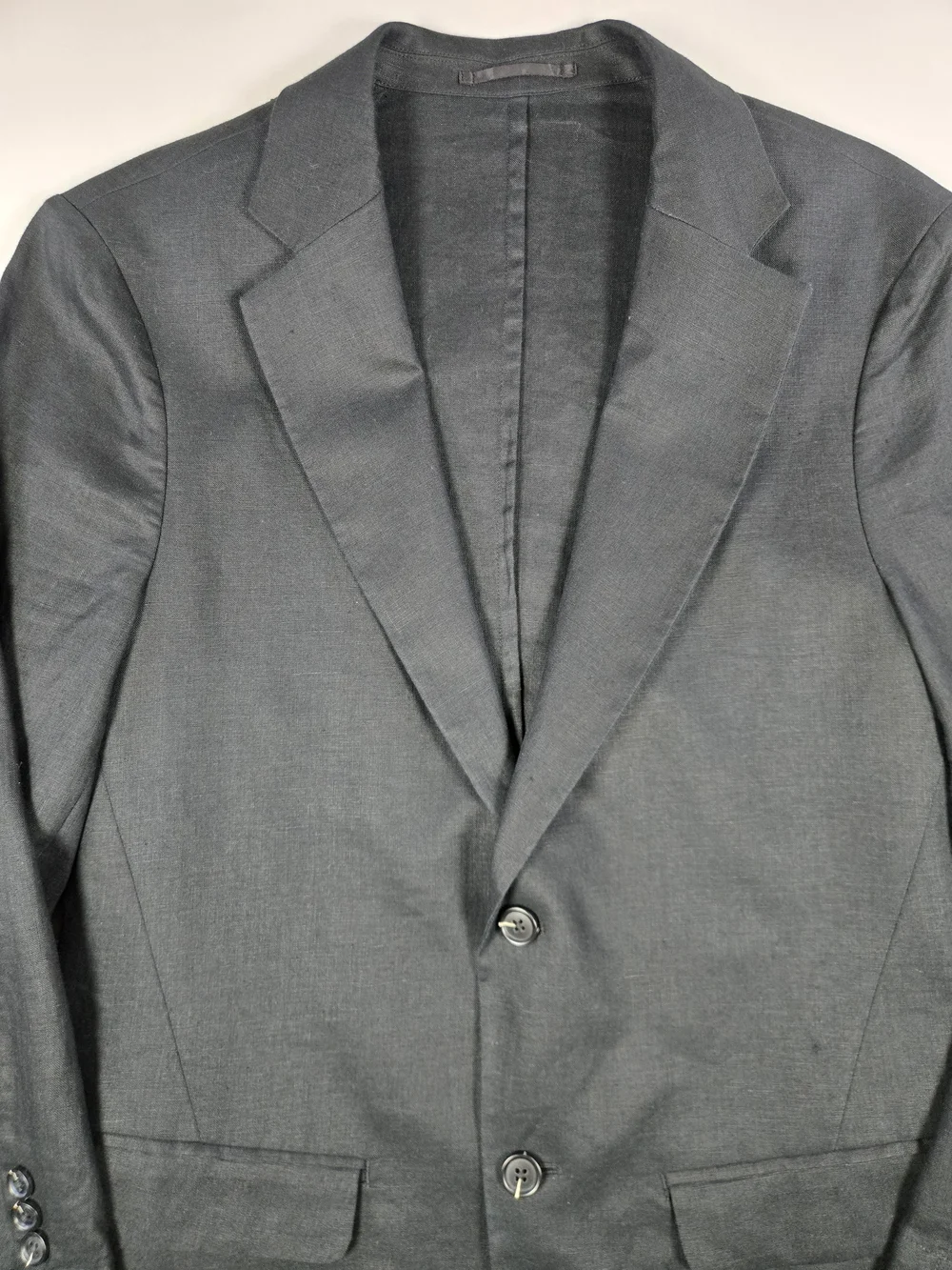 Quince Mens Linen Blazer Jacket Black Quiet Luxury Summer Sport Coat Size Medium